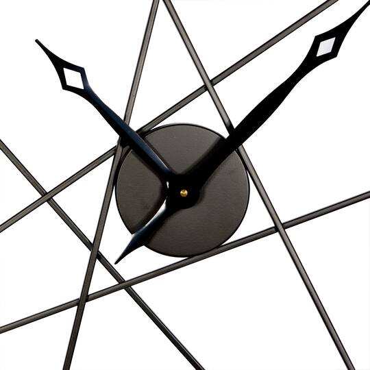 CosmoLiving by Cosmopolitan 24" Black Metal Contemporary Wall Clock